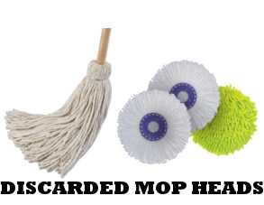 discarded mop heads